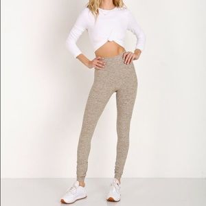 Beyond Yoga Spacedye Take Me Higher Long Legging Oatmeal brown tan beige